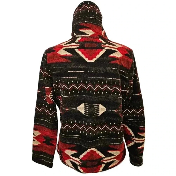 LRL Lauren Jeans Co Ralph Lauren Southwestern Style Sweatshirt Jacket - Picture 9 of 10